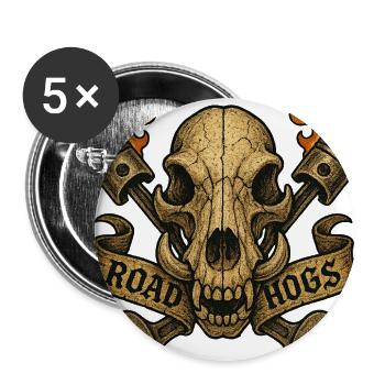 Road Hogs - Buttons large 2.2'' (5-pack) - white