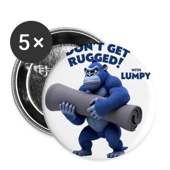 Don't get rugged!! - Buttons large 2.2'' (5-pack) - white