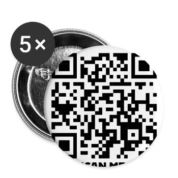 Abstract Cosmic Spiral Art T-Shirt - Buttons large 2.2'' (5-pack) - white