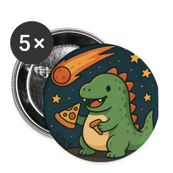 Dinosaur Space Adventure Design - Buttons large 2.2'' (5-pack) - white