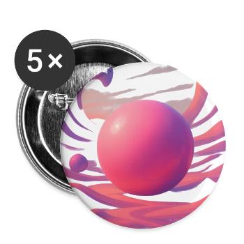 Dreamy Pink Gradient Sphere Art - Buttons large 2.2'' (5-pack) - white