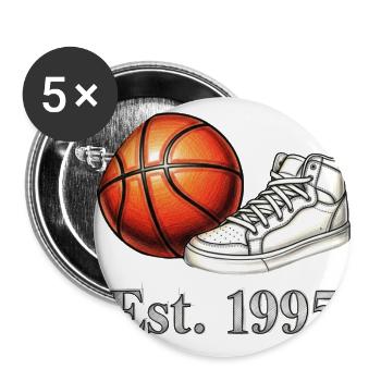 Basketball Sneaker Vintage Design - Buttons large 2.2'' (5-pack) - white