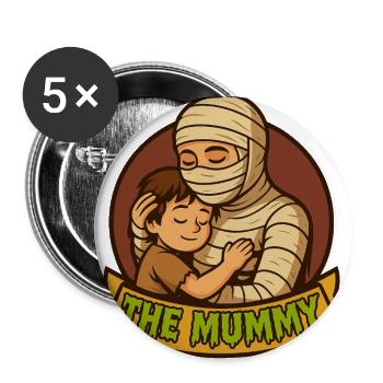 Mummy Embrace Banner - Buttons large 2.2'' (5-pack) - white