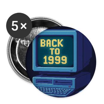 Back to 1999 - Buttons large 2.2'' (5-pack) - white