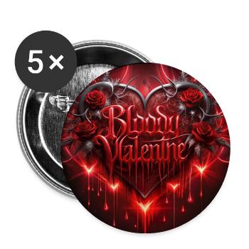 Crimson Rose Heart Drip - Buttons large 2.2'' (5-pack) - white