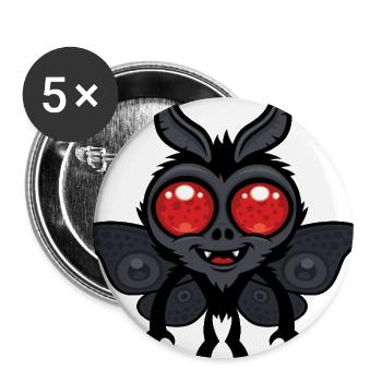 Creepy Cute Cryptid Mothman Monster - Buttons large 2.2'' (5-pack) - white