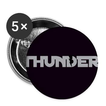 Thunderbolt Wordmark - Buttons large 2.2'' (5-pack) - white