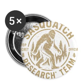 Sasquatch Research Team Funny Cryptid Bigfoot - Buttons large 2.2'' (5-pack) - white