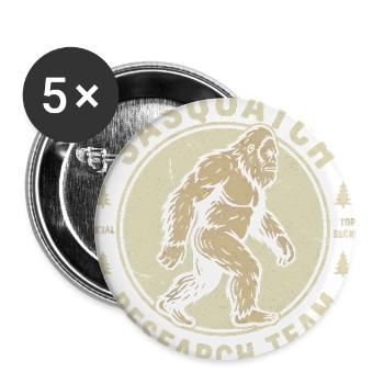 Sasquatch Research Team Funny Cryptid Bigfoot - Buttons large 2.2'' (5-pack) - white