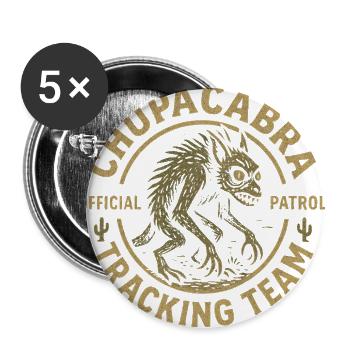 Chupacabra Tracking Team Funny Cryptid Chupacabra - Buttons large 2.2'' (5-pack) - white