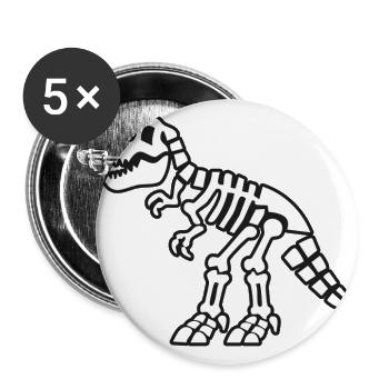 Prehistoric T-Rex Fossil Artwork - Buttons large 2.2'' (5-pack) - white
