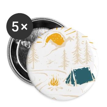 Sunrise Camp Pines Tent - Buttons large 2.2'' (5-pack) - white