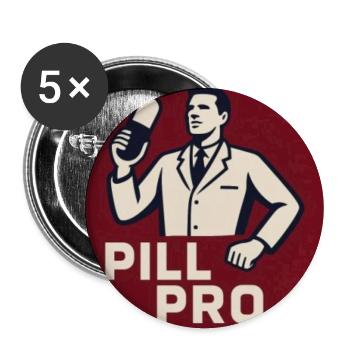 Pill Pro - Buttons large 2.2'' (5-pack) - white