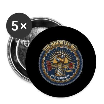 Immortal Mix Unity Fist - Buttons large 2.2'' (5-pack) - white