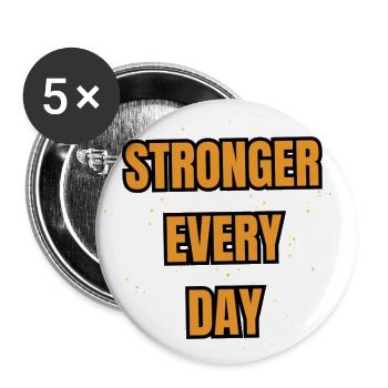 Stronger Every Day Diamond Glyphs - Buttons large 2.2'' (5-pack) - white