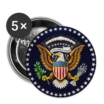 Eagle Seal Emblem with Olive and Arrows - Buttons large 2.2'' (5-pack) - white