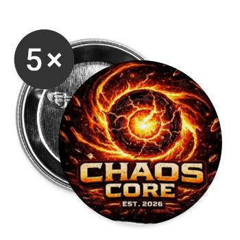 Chaos Core Fiery Vortex - Buttons large 2.2'' (5-pack) - white