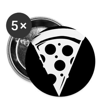 Pizza Slice - Buttons large 2.2'' (5-pack) - white