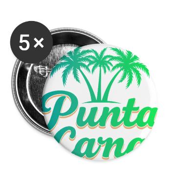 Punta Cana Caribbean vacation with palm trees - Buttons large 2.2'' (5-pack) - white