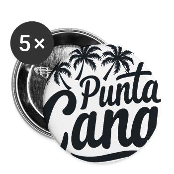 Punta Cana Caribbean vacation with palm trees - Buttons large 2.2'' (5-pack) - white