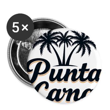 Punta Cana Caribbean vacation with palm trees - Buttons large 2.2'' (5-pack) - white