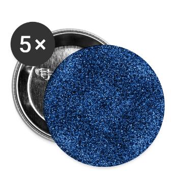 Blue Glitter Nebula Texture - Buttons large 2.2'' (5-pack) - white