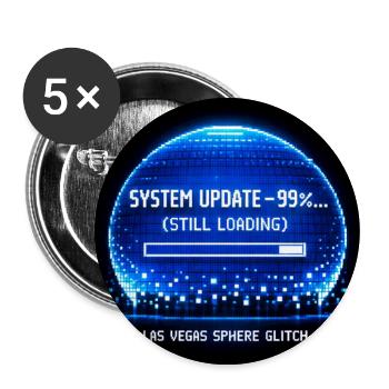 Las Vegas Sphere Glitch - Buttons large 2.2'' (5-pack) - white