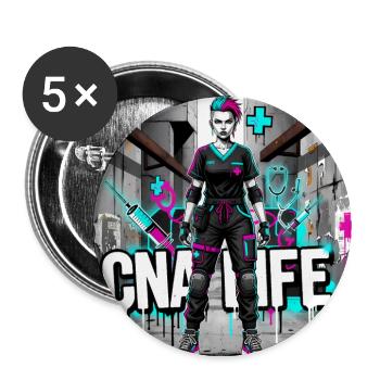 CNA Life Punk Nurse Graffiti Art | Certified  - Buttons large 2.2'' (5-pack) - white