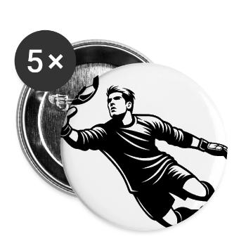 Soccer Goalkeeper Making A Brilliant Save - Buttons large 2.2'' (5-pack) - white