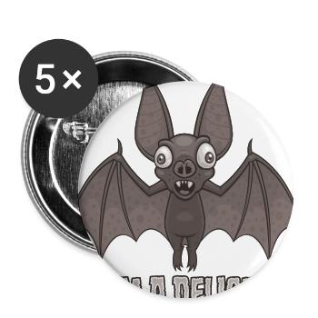Delightfully Derpy Vampire Bat - Buttons large 2.2'' (5-pack) - white