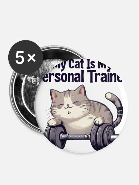 This Is My Trainer - Buttons large 2.2'' (5-pack) - white