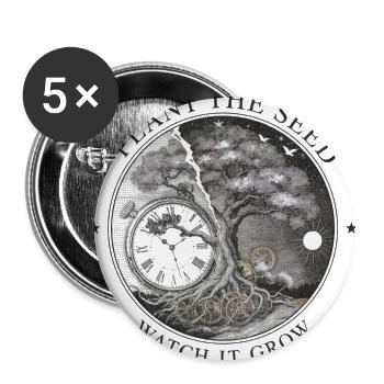 Plant The Seed Watch It Grow - Buttons large 2.2'' (5-pack) - white