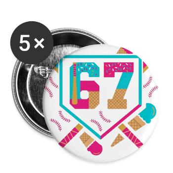 G7 Ice Cream Crest - Buttons large 2.2'' (5-pack) - white