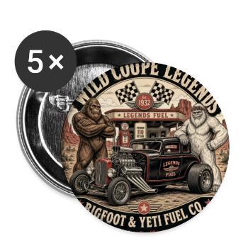 Legends Fuel Co. Retro Cryptid Rod - Buttons large 2.2'' (5-pack) - white