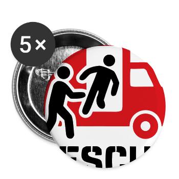Rescue EMS Paramedic Action - Buttons large 2.2'' (5-pack) - white