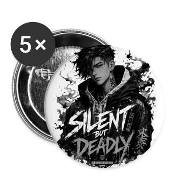 Silent But Deadly Graphic art - Buttons large 2.2'' (5-pack) - white