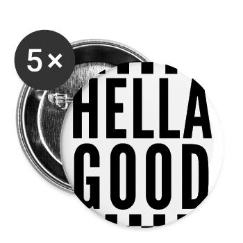 Hella Good Ska Checkerboard - Buttons large 2.2'' (5-pack) - white
