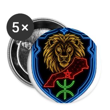 Mystic Atlas Lion: Moroccan Heritage Shie - Buttons large 2.2'' (5-pack) - white