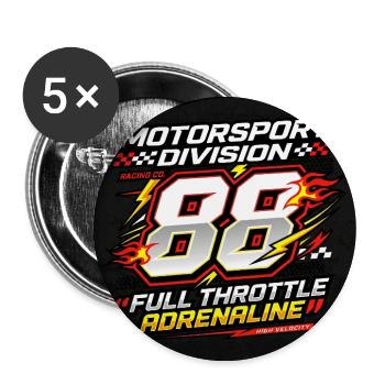 Motorsport Division 88 Full Throttle - Buttons large 2.2'' (5-pack) - white