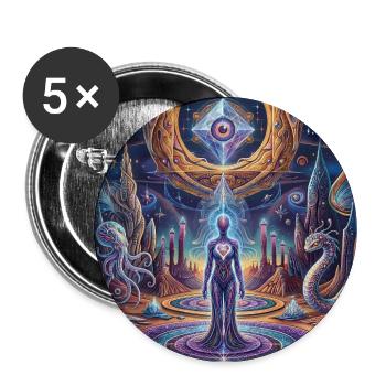 Soul Ascension and Sacred Eye - Buttons large 2.2'' (5-pack) - white