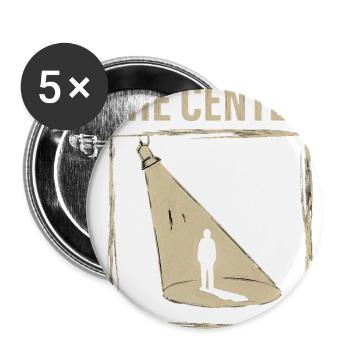 Center Spotlight Silhouette - Buttons large 2.2'' (5-pack) - white