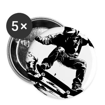 Skater - Buttons large 2.2'' (5-pack) - white