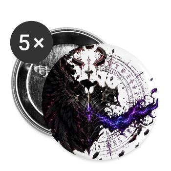 Fallen Guardian Fantasy T-Shirt | Guardians of Ete - Buttons large 2.2'' (5-pack) - white