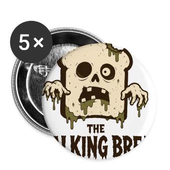 The Walking Bread – Zombie Bread - Buttons large 2.2'' (5-pack) - white