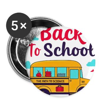 Retro Teacher Mode On School Back to school - Buttons large 2.2'' (5-pack) - white