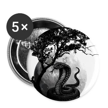 Mystical Cobra Snake and Tree Graphic T-Shirt
 - Buttons large 2.2'' (5-pack) - white