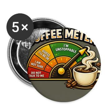 Coffee Meter - Buttons large 2.2'' (5-pack) - white