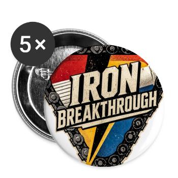 Iron Breakthrough Patch Tee - Buttons large 2.2'' (5-pack) - white