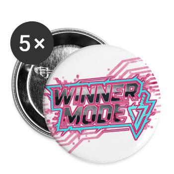 Winner Mode Esports Neon Logo - Buttons large 2.2'' (5-pack) - white