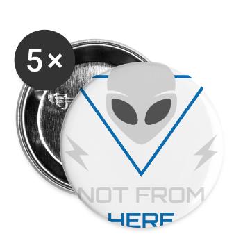 Not From Here Introvert Alien  - Buttons large 2.2'' (5-pack) - white